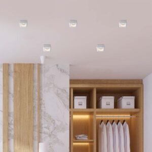 Γύψινο επιφανειακό φωτιστικό Spot GU10 τετράγωνο με λευκό σώμα V-TAC – 6761