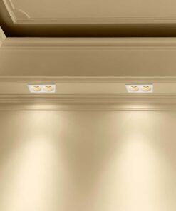 Γύψινη  Χωνευτή Διπλή Βάση Σποτ 2ΧGU10 V-TAC Λευκή – 6762