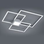 Φωτιστικό Οροφής Trio Lighting LED 38W  Νίκελ Ματ Μεταλλικό Step Dimmable 4000lm 3000K  676210407