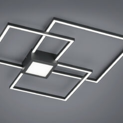 Φωτιστικό Οροφής Trio Lighting LED 38W  Ανθρακί Μεταλλικό Step Dimmable 4000lm 3000K  676210442
