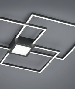 Φωτιστικό Οροφής Trio Lighting LED 38W  Ανθρακί Μεταλλικό Step Dimmable 4000lm 3000K  676210442