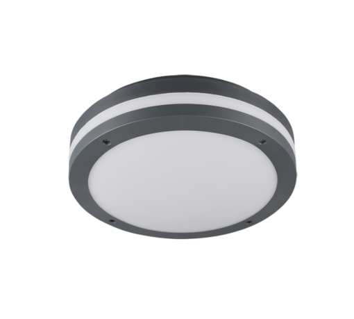 Φωτιστικό Οροφής Trio Lighting LED 12W  Ανθρακί Πλαστικό 1000lm 3000K IP54 676960142