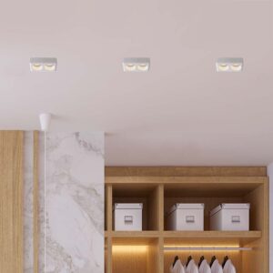 Γύψινη Επιφανειακή Χωνευτή Διπλή Βάση Σποτ 2ΧGU10 V-TAC Λευκή – 6775