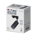 LED Τριφασικό Φωτιστικό Ράγας GU10 V-TAC Μαύρο Περιστρεφόμενο – 6784