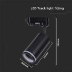LED Τριφασικό Φωτιστικό Ράγας GU10 V-TAC Μαύρο Περιστρεφόμενο – 6784
