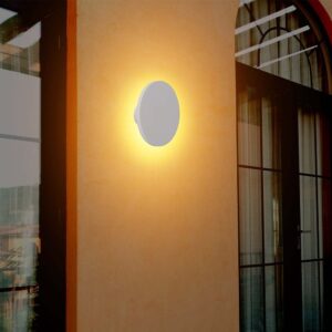 LED Απλίκα Τοίχου Αρχιτεκτονικού Φωτισμού 12W Στρογγυλή Λευκή V-TAC IP65 Θερμό Λευκό 3000K – 6785