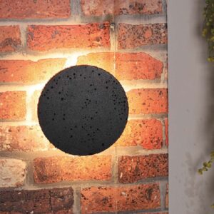 LED Απλίκα Τοίχου Αρχιτεκτονικού Φωτισμού 12W Στρογγυλή Μαύρο V-TAC IP65 Θερμό Λευκό 3000K – 6787