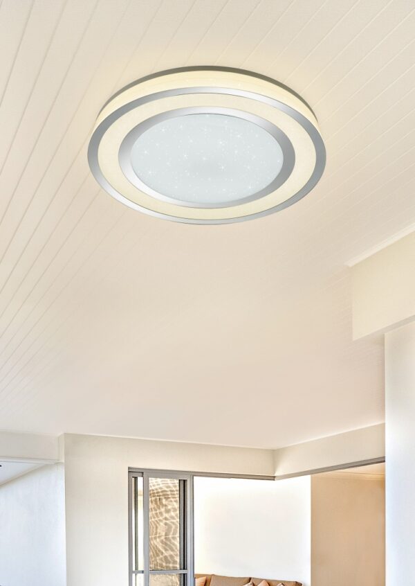 Φωτιστικό Οροφής Trio Lighting LED 45W  Χρώμιο Πλαστικό Dimmable 4000lm 3000 – 5500K  679210106