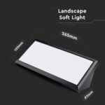 LED αδιάβροχη απλίκα 12W γωνία IP65 4000K φυσικό λευκό με μαύρο σώμα V-TAC – 6808