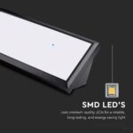 LED αδιάβροχη απλίκα 12W γωνία IP65 4000K φυσικό λευκό με μαύρο σώμα V-TAC – 6808