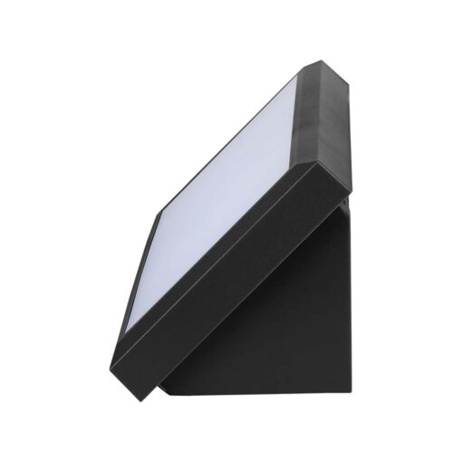 LED αδιάβροχη απλίκα 12W γωνία IP65 4000K φυσικό λευκό με μαύρο σώμα V-TAC – 6808