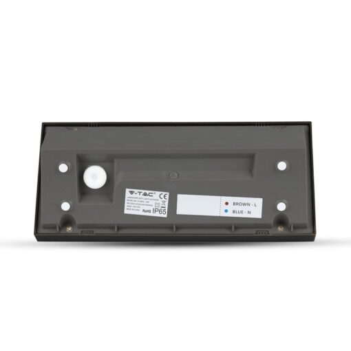LED αδιάβροχη απλίκα 12W γωνία IP65 4000K φυσικό λευκό με μαύρο σώμα V-TAC – 6808