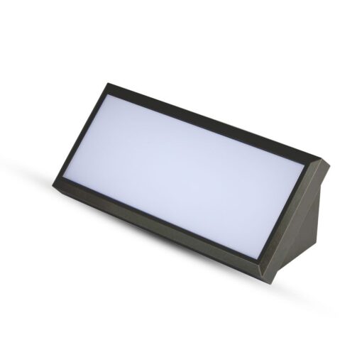LED αδιάβροχη απλίκα 12W γωνία IP65 4000K φυσικό λευκό με μαύρο σώμα V-TAC – 6808