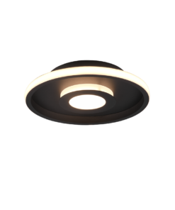 Φωτιστικό Οροφής Trio Lighting  LED 28W Μαύρο Ματ Μεταλλικό Step Dimmable 3200lm IP44 3000K – 680810332