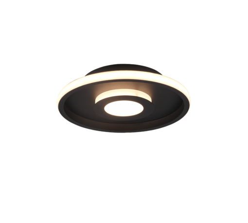 Φωτιστικό Οροφής Trio Lighting  LED 28W Μαύρο Ματ Μεταλλικό Step Dimmable 3200lm IP44 3000K – 680810332