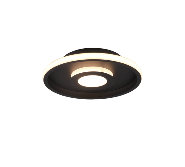 Φωτιστικό Οροφής Trio Lighting  LED 28W Μαύρο Ματ Μεταλλικό Step Dimmable 3200lm IP44 3000K – 680810332