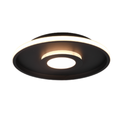 Φωτιστικό Οροφής Trio Lighting  LED 35W Μαύρο Ματ Μεταλλικό Step Dimmable 4100lm IP44 3000K – 680819332