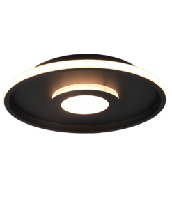 Φωτιστικό Οροφής Trio Lighting  LED 35W Μαύρο Ματ Μεταλλικό Step Dimmable 4100lm IP44 3000K – 680819332