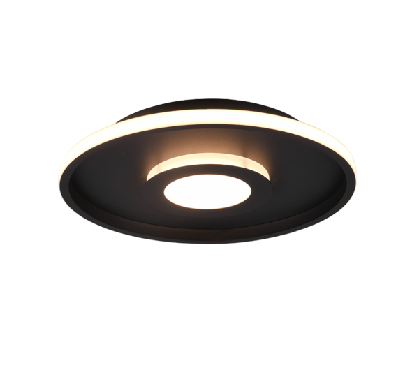 Φωτιστικό Οροφής Trio Lighting  LED 35W Μαύρο Ματ Μεταλλικό Step Dimmable 4100lm IP44 3000K – 680819332