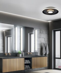 Φωτιστικό Οροφής Trio Lighting  LED 35W Μαύρο Ματ Μεταλλικό Step Dimmable 4100lm IP44 3000K – 680819332