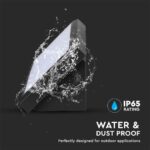 LED αδιάβροχη απλίκα 20W γωνία IP65 6400K ψυχρό λευκό με μαύρο σώμα V-TAC – 6812