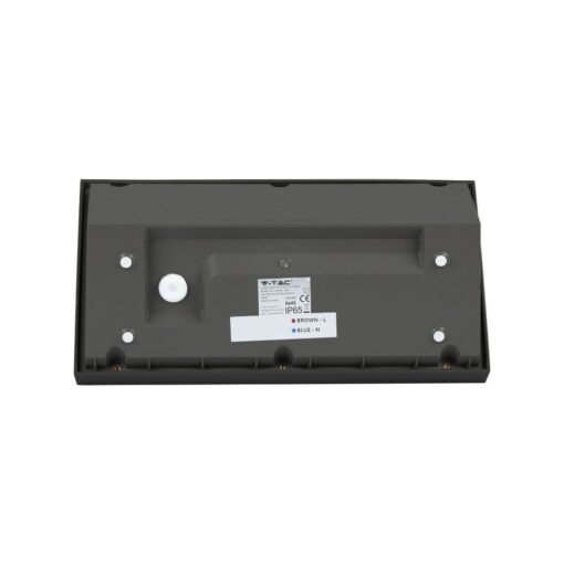 LED αδιάβροχη απλίκα 20W γωνία IP65 6400K ψυχρό λευκό με μαύρο σώμα V-TAC – 6812