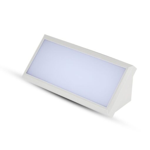 LED αδιάβροχη απλίκα 12W γωνία IP65 4000K φυσικό λευκό με λευκό σώμα V-TAC – 6814