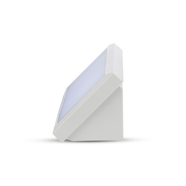 LED αδιάβροχη απλίκα 12W γωνία IP65 6400K ψυχρό λευκό με λευκό σώμα V-TAC – 6815