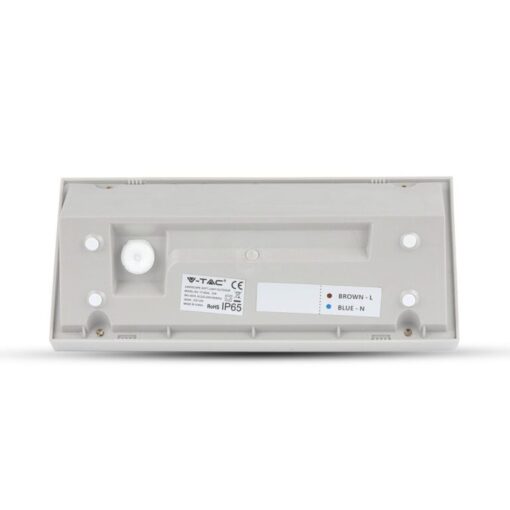 LED αδιάβροχη απλίκα 12W γωνία IP65 6400K ψυχρό λευκό με λευκό σώμα V-TAC – 6815