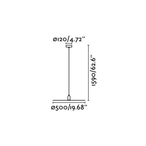 Faro Barcelona PLAT Κρεμαστό Φωτιστικό Μαύρου Χρώματος E27 60W- 68145