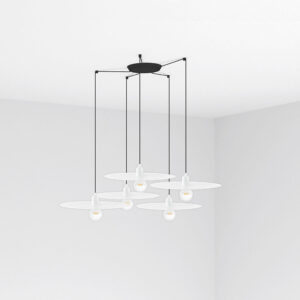 Faro Barcelona PLAT Κρεμαστό Φωτιστικό 5Φωτο Λευκού Χρώματος E27 60W- 68146-5L