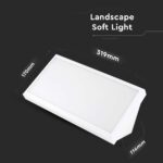 LED αδιάβροχη απλίκα 20W γωνία IP65 4000K φυσικό λευκό με λευκό σώμα V-TAC – 6817