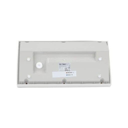 LED αδιάβροχη απλίκα 20W γωνία IP65 4000K φυσικό λευκό με λευκό σώμα V-TAC – 6817