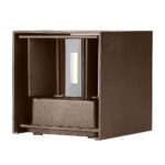 LED Φωτιστικό Τοίχου 11W Up-Down V-TAC Καφέ Αδιάβροχο IP65 Θερμό 3000K – 6820