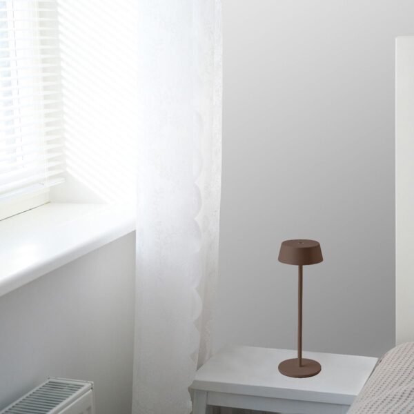 LED Επαναφορτιζόμενο Πορτατιφ 2W 3000Κ με Καφέ Σώμα  Dimmable  IP54 V-TAC – 6821