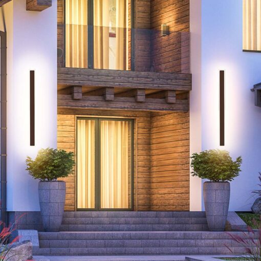 Επιτοίχιο Φωτιστικό Τοίχου 17W LED V-TAC Corten Γραμμικό IP65 Θερμό Λευκό 3000K – 6828