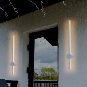 Επιτοίχιο Φωτιστικό Τοίχου 12W LED V-TAC Λευκό Γραμμικό IP65 Θερμό Λευκό 3000K – 6832