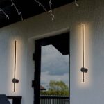 Επιτοίχιο Φωτιστικό Τοίχου 12W LED V-TAC Μαύρο Γραμμικό IP65 Θερμό Λευκό 3000K – 6834