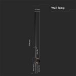Επιτοίχιο Φωτιστικό Τοίχου 12W LED V-TAC Μαύρο Γραμμικό IP65 Θερμό Λευκό 3000K – 6834