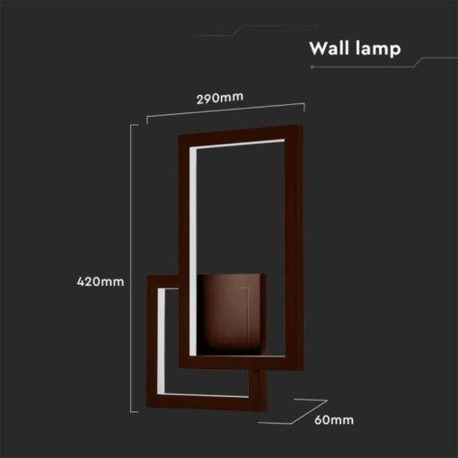 LED απλίκα 20W IP65 4000K φυσικό λευκό με μαύρο σώμα V-TAC – 6843