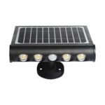 LED Ηλιακό Φωτιστικό 8W V-TAC με Αισθητήρα Αδιάβροχο IP65 Μαύρο Πλαστικό Θερμό 3000K – 6844