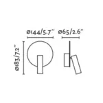 Faro Barcelona DUAS Φωτιστικό Τοίχου με USB, COB και Αναγνώστη LED σε Λευκό Χρώμα 3W 2700K  – 68467