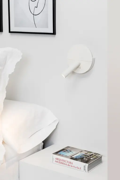 Faro Barcelona DUAS Φωτιστικό Τοίχου με USB, COB και Αναγνώστη LED σε Λευκό Χρώμα 3W 2700K  – 68467