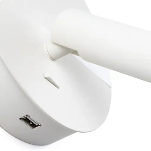 Faro Barcelona DUAS Φωτιστικό Τοίχου με USB, COB και Αναγνώστη LED σε Λευκό Χρώμα 3W 2700K  – 68467