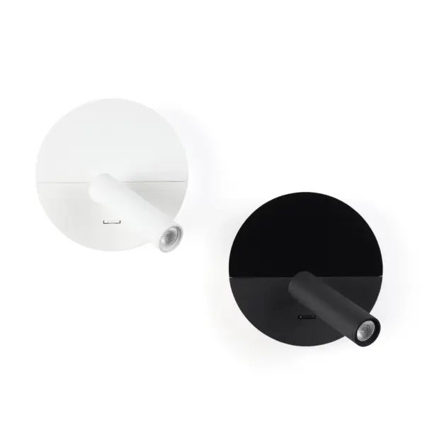 Faro Barcelona DUAS Φωτιστικό Τοίχου με USB, COB και Αναγνώστη LED σε Λευκό Χρώμα 3W 2700K  – 68467