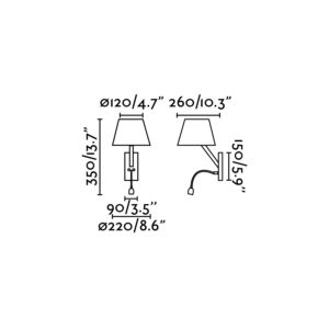 Faro Barcelona MOMA-2 Επιτοίχιο Φωτιστικό Μαύρου Χρώματος με Αναγνώστη LED 1W 6000K – 68507
