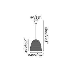 Faro Barcelona LIANA Κρεμαστό Φωτιστικό Καφέ Χρώματος 1XE27 60W – 68569