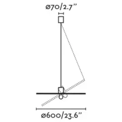 Faro Barcelona COSTAS 600 Κρεμαστό Φωτιστικό E27 σε Μαύρο/Ραττάν 15W – 68590-69