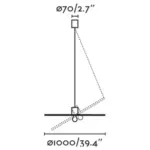 Faro Barcelona COSTAS 1000 Κρεμαστό Φωτιστικό E27 σε Μαύρο/Ραττάν – 68590-70