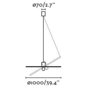 Faro Barcelona COSTAS 1000 Κρεμαστό Φωτιστικό E27 σε Μαύρο/Ραττάν – 68590-70